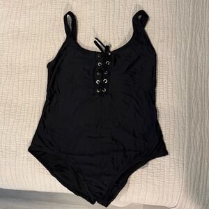 Black one piece swimsuit